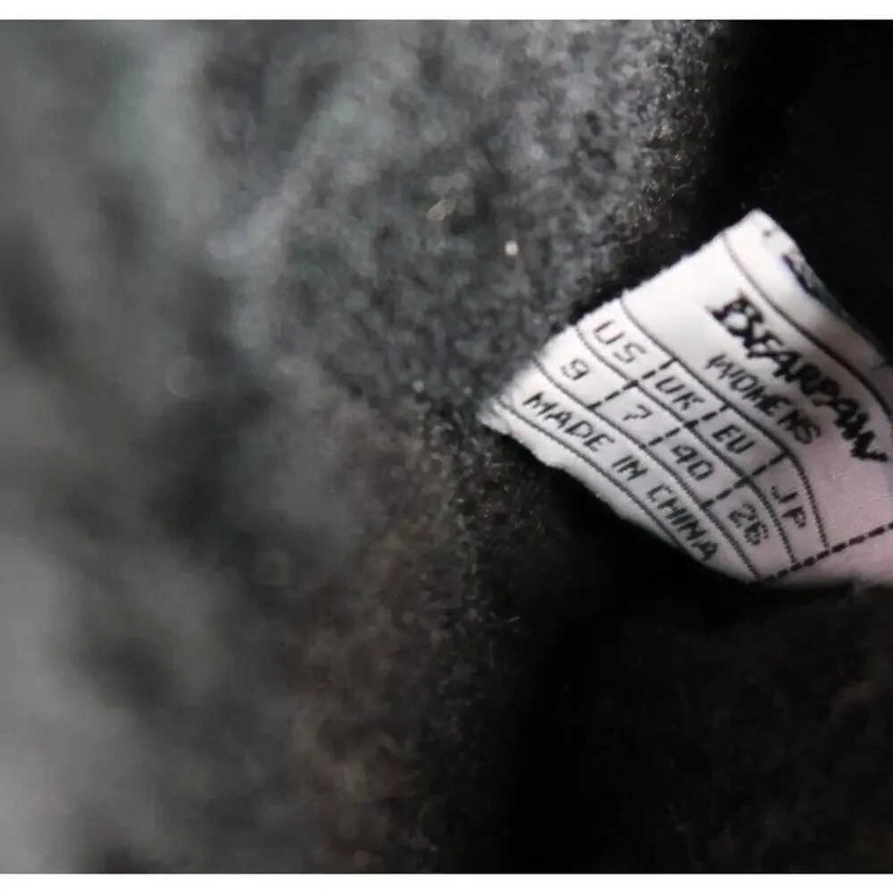 Bearpaw Shoes Women 9 Boot Winter Tall Emma Leather Sheepskin Warm Comfort Black - Picture 8 of 16